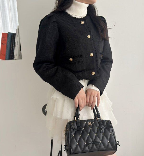  「【リバイバル】リボンビジューボストンバッグ」|ショルダー・メッセンジャー|