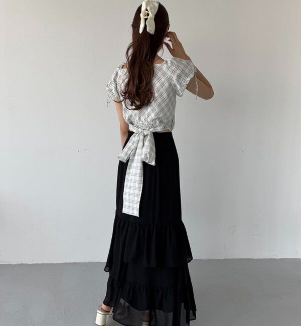  「ロングティアードスカート」|スカート|