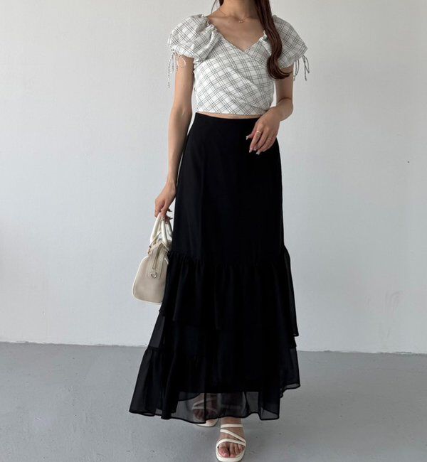  「ロングティアードスカート」|スカート|