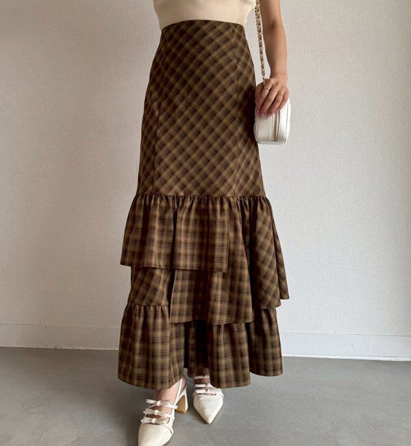  「ロングティアードスカート」|スカート|