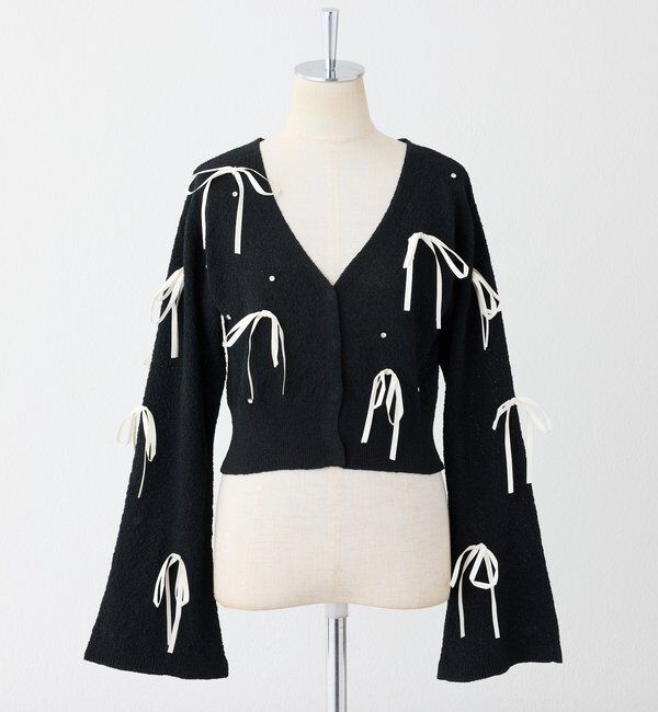  「リボンいっぱいカーディガン」|ニット・セーター|