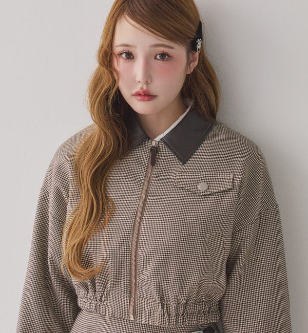  「配色衿バーンジャケット」|ダウンベスト・ベスト|