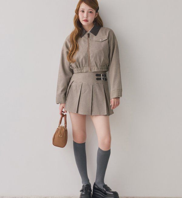  「サイドベルトプリーツスカート」|スカート|