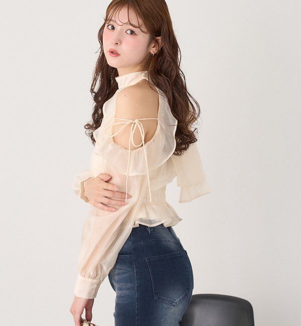  「バックリボンアメスリブラウス」|シャツ・ブラウス|