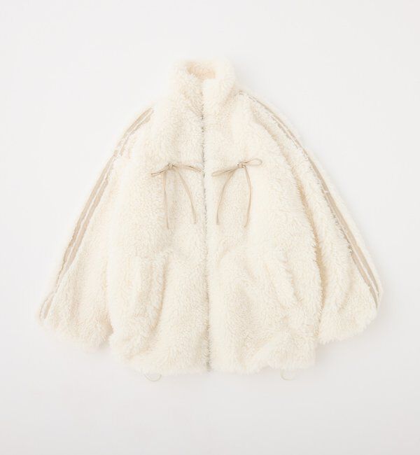  「【リバイバル】リボンボアブルゾン/リボン取り外し可能」|ダウンベスト・ベスト|