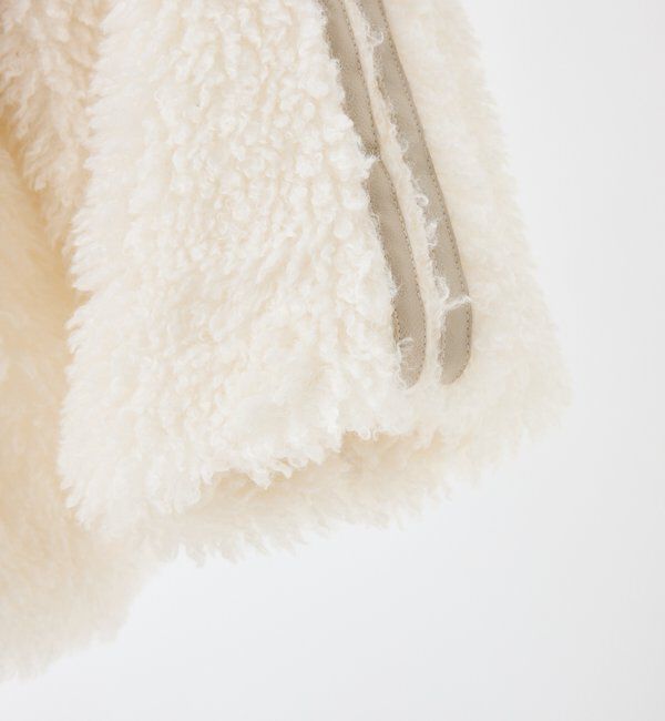  「【リバイバル】リボンボアブルゾン/リボン取り外し可能」|ダウンベスト・ベスト|