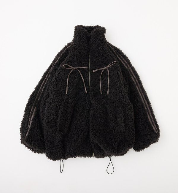  「【リバイバル】リボンボアブルゾン/リボン取り外し可能」|ダウンベスト・ベスト|