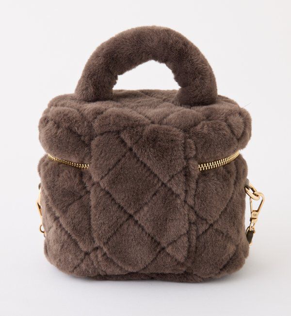  「フェイクファーキルティングバニティバッグ」|ショルダー・メッセンジャー|