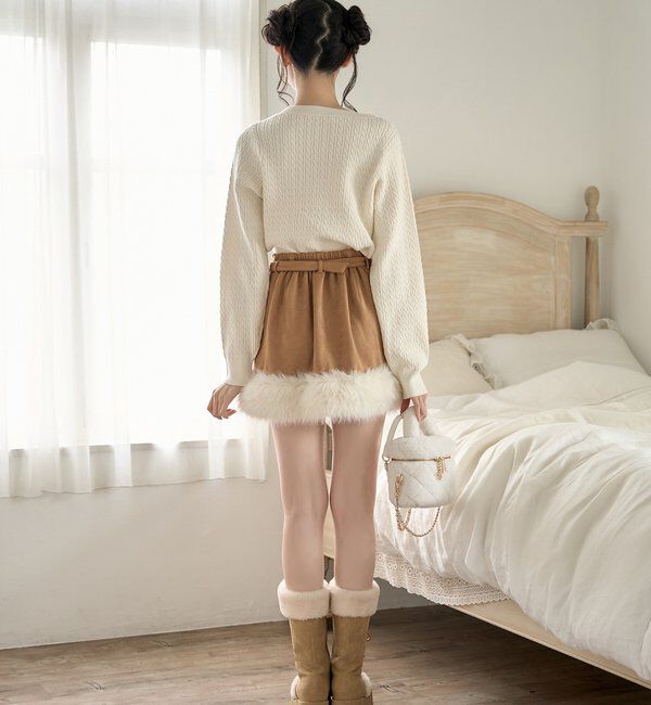  「フェイクムートンミニスカート」|スカート|