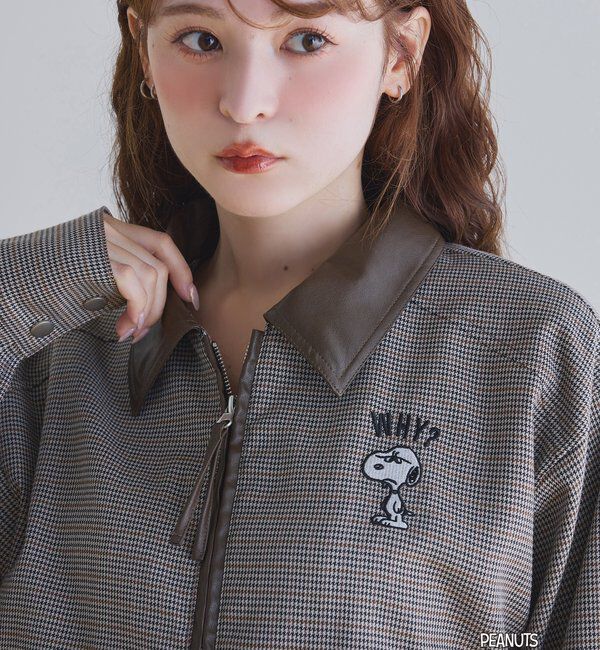  「【PEANUTSコラボ】スヌーピー刺繍入りバーンジャケット」|その他|