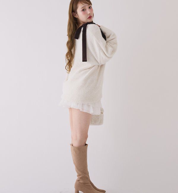  「ベロアモールカーデ」|ニット・セーター|