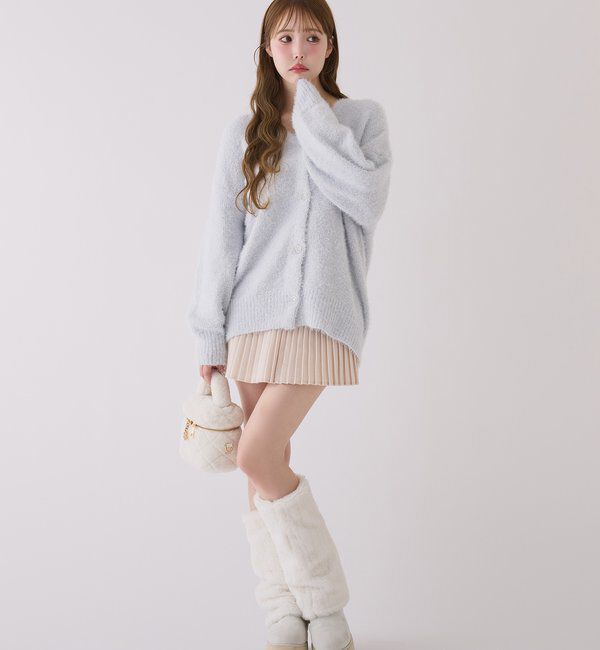  「ベロアモールカーデ」|ニット・セーター|