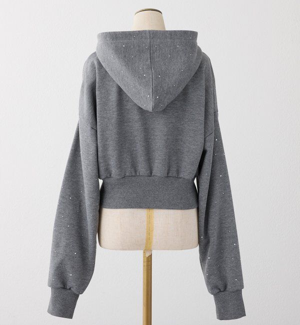  「【セットアップ可能】ビジューパーカー」|プルオーバー|