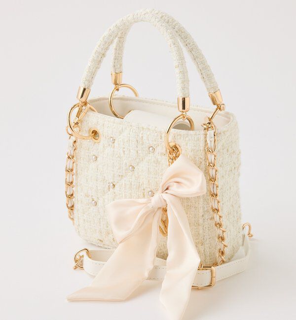  「チャーム付きキルティングミニバッグ」|ショルダー・メッセンジャー|