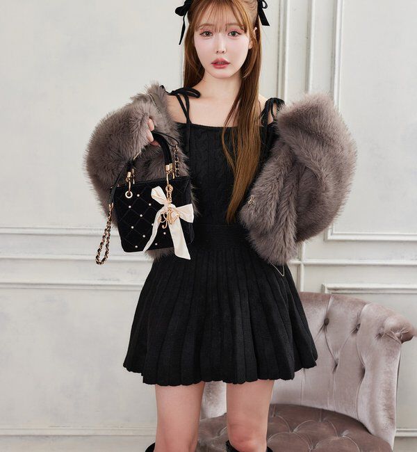  「チャーム付きキルティングミニバッグ」|ショルダー・メッセンジャー|