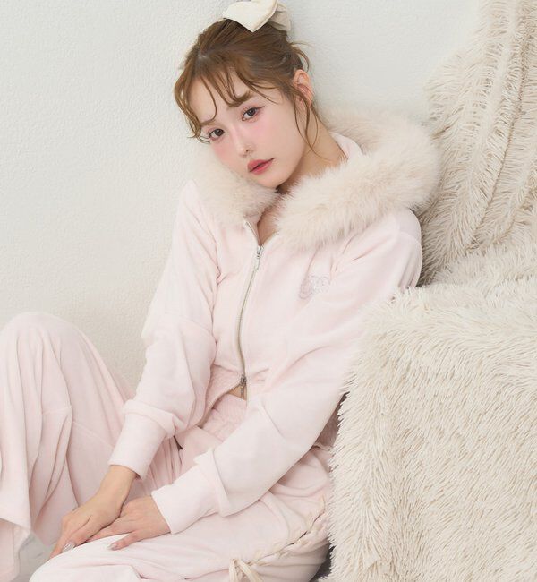  「【セットアップ可能】フェイクファーパーカー」|プルオーバー|