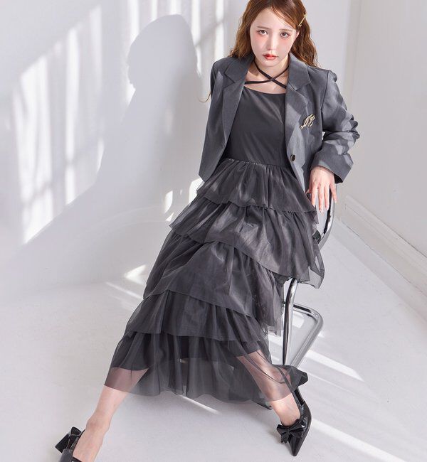  「【WEB限定リバイバル】ティアードチュールワンピース」|ワンピース|