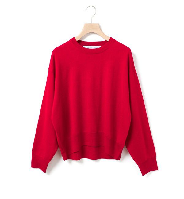 MidiUmi「MidiUmi クルーネックニットプルオーバー」|ニット・セーター|レッド