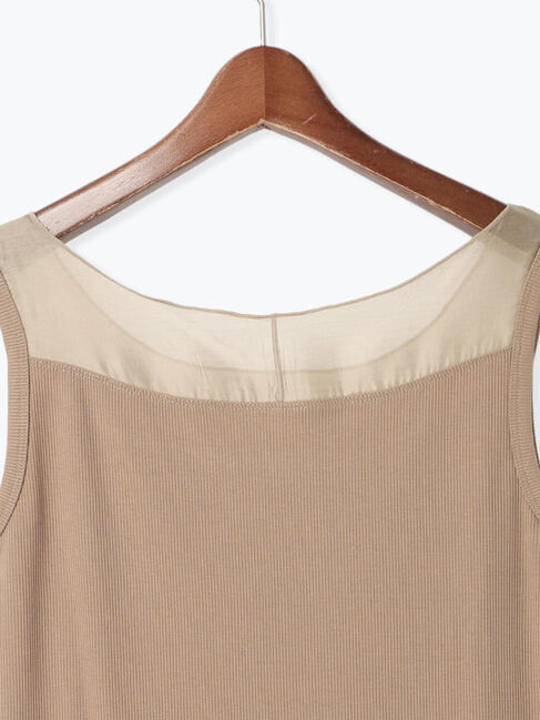 Te chichi「シアー切替スクエアネックタンクトップ」|Tシャツ・カットソー|