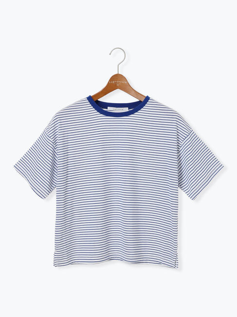 Lugnoncure「【接触冷感】細ボーダーTシャツ」|Tシャツ・カットソー|