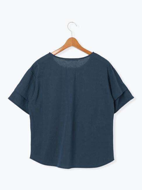 Lugnoncure「プレーティング袖タックTシャツ」|Tシャツ・カットソー|