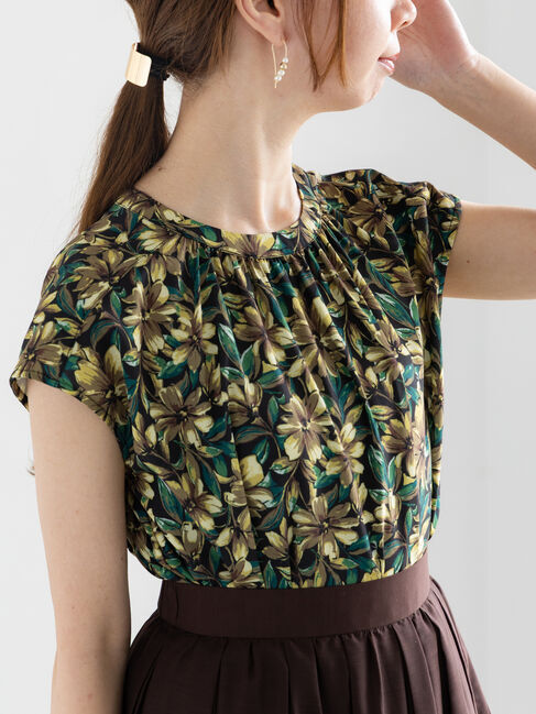 Te chichi「フラワープリントBL（セットアップ可）」|シャツ・ブラウス|グリーン