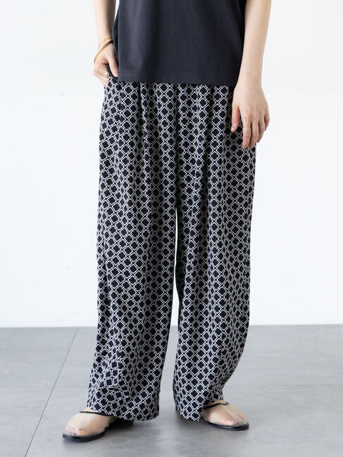 Lugnoncure「柄アソートイージーパンツ」|その他|ブラック