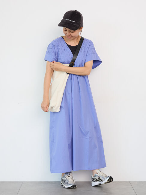 Lugnoncure「アイレットレースワンピース」|ワンピース|ブルー