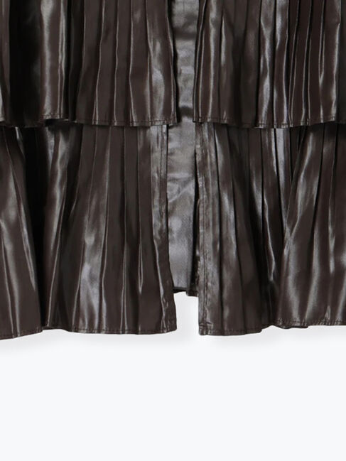 Te chichi「【Atelier plier】プリーツチンツ ティアードショートシャツ(セットアップ可)《2025Autumn catalog item》」|シャツ・ブラウス|