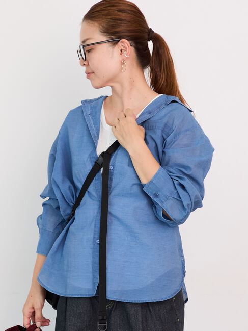 Lugnoncure「インディゴシアーシャツ《2025autumn catalog item》」|シャツ・ブラウス|ブルー