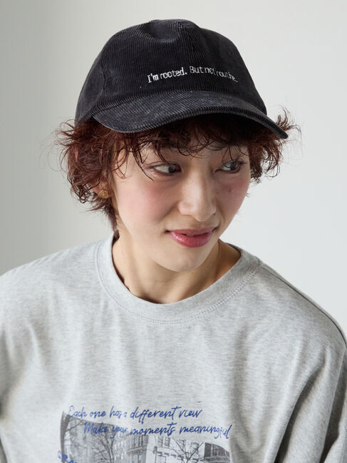 Lugnoncure「ロゴ刺繍コーデュロイキャップ《2025autumn catalog item》」|その他|グレー