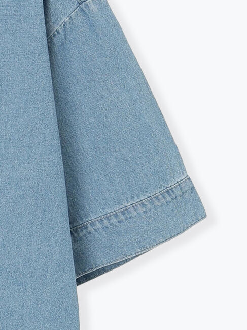 Te chichi TERRASSE「デニムレースアップシャツ《2025autumn catalog item》」|シャツ・ブラウス|