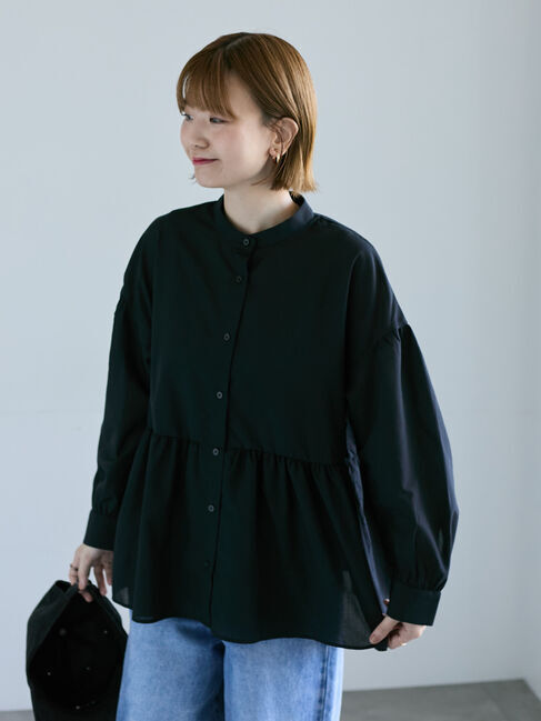 Lugnoncure「アソートペプラムブラウス」|シャツ・ブラウス|ブラック