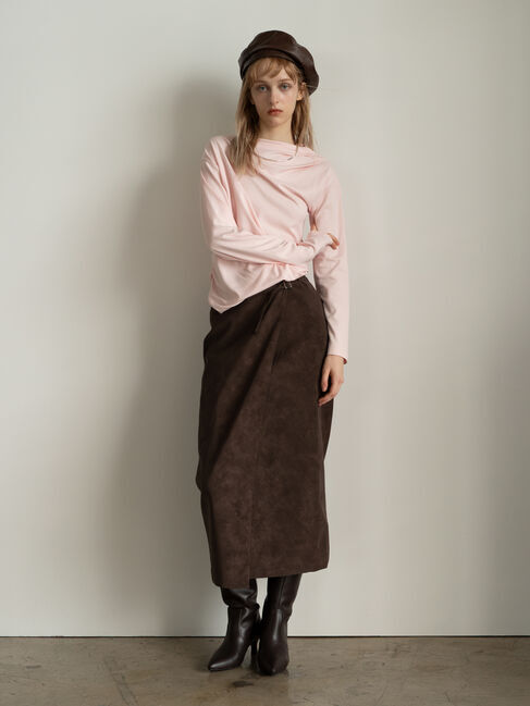 Te chichi「スムースアシメロングスリーブプルオーバー《2025Autumn catalog vol.2 item》」|Tシャツ・カットソー|