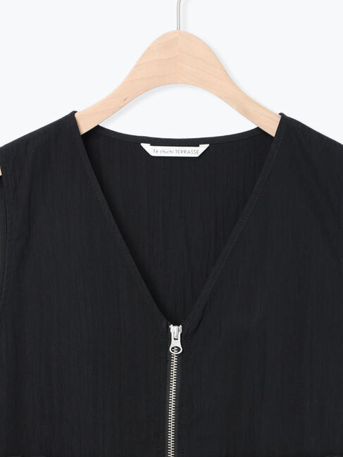 Te chichi TERRASSE「ナイロンペプラムベスト」|ダウンベスト・ベスト|