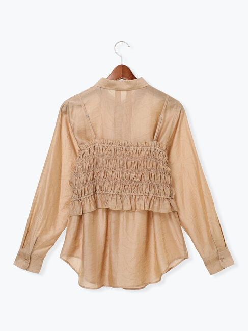 Te chichi TERRASSE「シアージャガードビスチェセットシャツ」|シャツ・ブラウス|