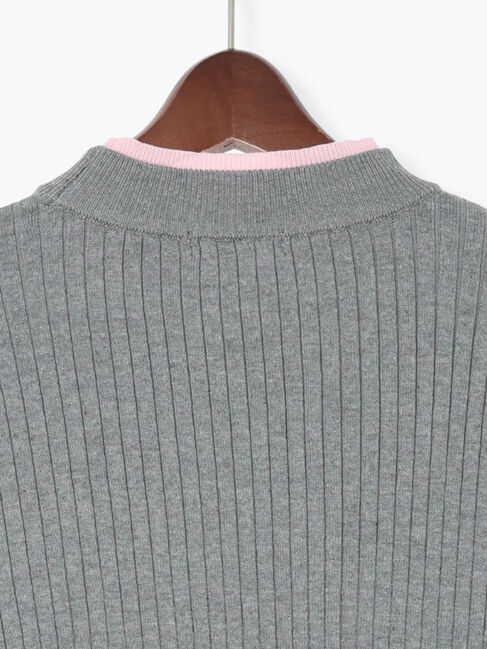 Te chichi「配色レイヤードリブニットプルオーバー」|ニット・セーター|