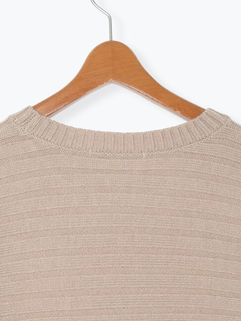 Lugnoncure「編地切替クルーネックニット」|ニット・セーター|