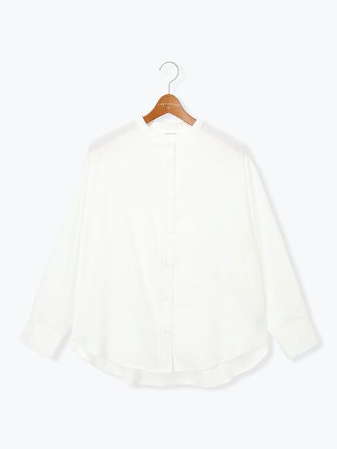 Lugnoncure「刺繍入りバンドカラーシャツ」|シャツ・ブラウス|