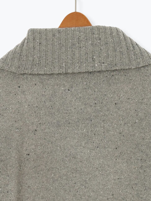 Lugnoncure「カラーネップハーフジップニット」|ニット・セーター|