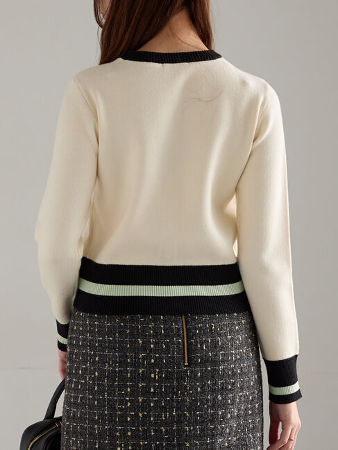 Te chichi「バイカラークラシカルカーディガン」|カーディガン|