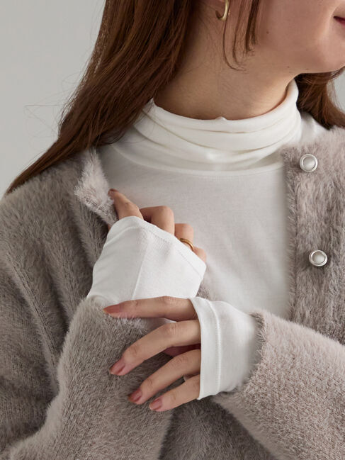 Te chichi「吸湿発熱タートルネックカットソー《2025winter catalog item》」|Tシャツ・カットソー|オフホワイト