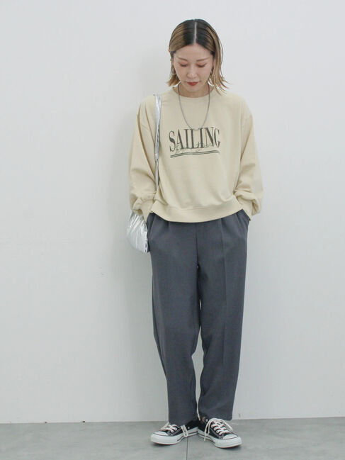 Samansa Mos2 blue「【イージーケア・吸水速乾】マルチスタイルテーパードパンツ」|その他|