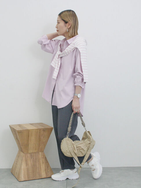 Samansa Mos2 blue「【イージーケア・吸水速乾】マルチスタイルテーパードパンツ」|その他|