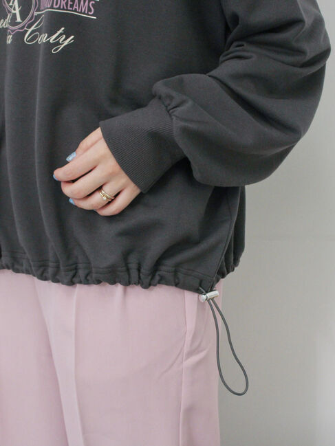 Samansa Mos2 blue「異素材切替リメイク風プルオーバー」|Tシャツ・カットソー|