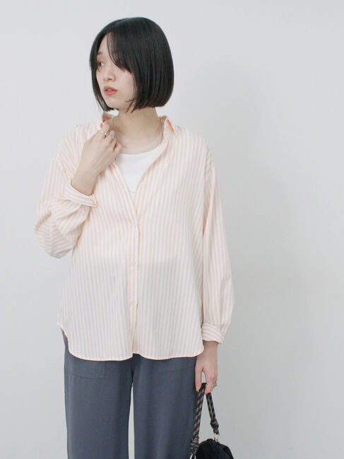 Samansa Mos2 blue「【接触冷感】マルチスタイルシャツ」|シャツ・ブラウス|