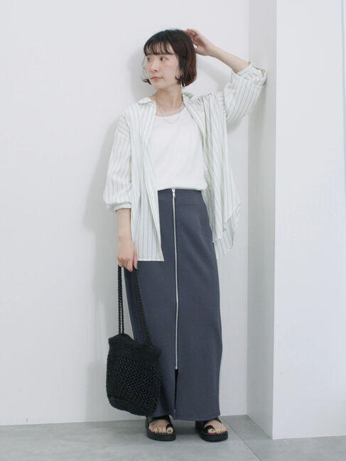 Samansa Mos2 blue「【接触冷感】マルチスタイルシャツ」|シャツ・ブラウス|