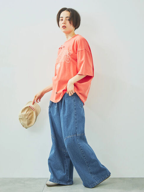 SM2「デニム/ツイル 切替ワイドパンツ」|その他|