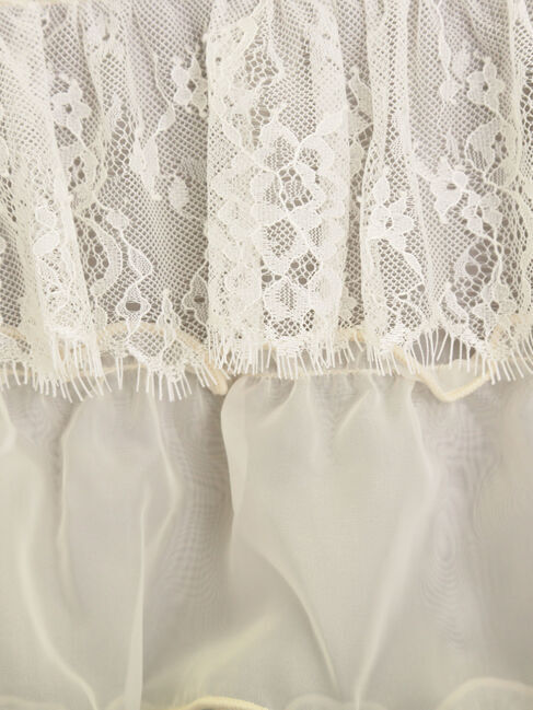 Samansa Mos2「異素材フリルベスト」|ダウンベスト・ベスト|