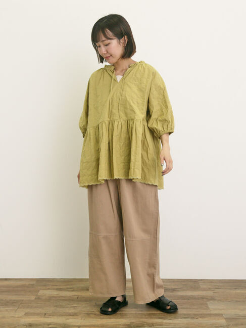 Samansa Mos2「製品染めバイオ加工切替パンツ」|その他|